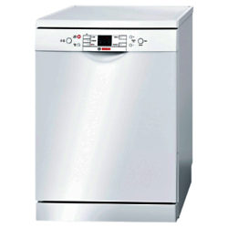 Bosch SMS58M22GB Freestanding Dishwasher, White